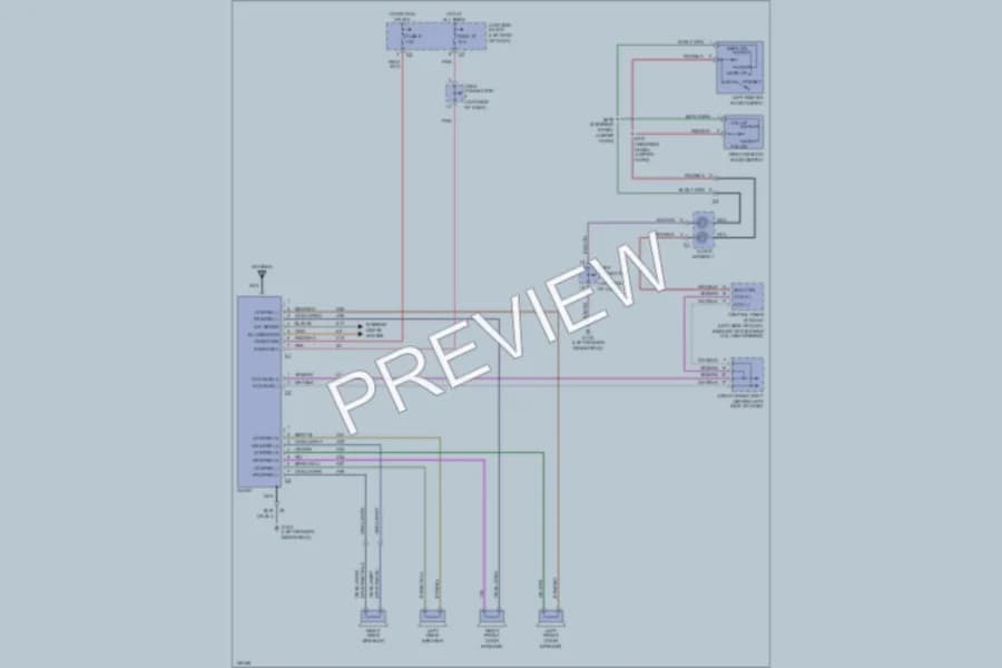 2001 Dodge R3500 Radio wiring diagram preview with protected circuit layout