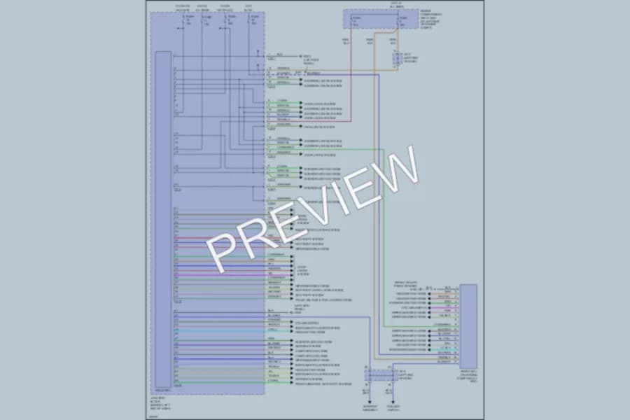 2001 Dodge 2D Coupe Body Computer wiring diagram preview with protected circuit layout