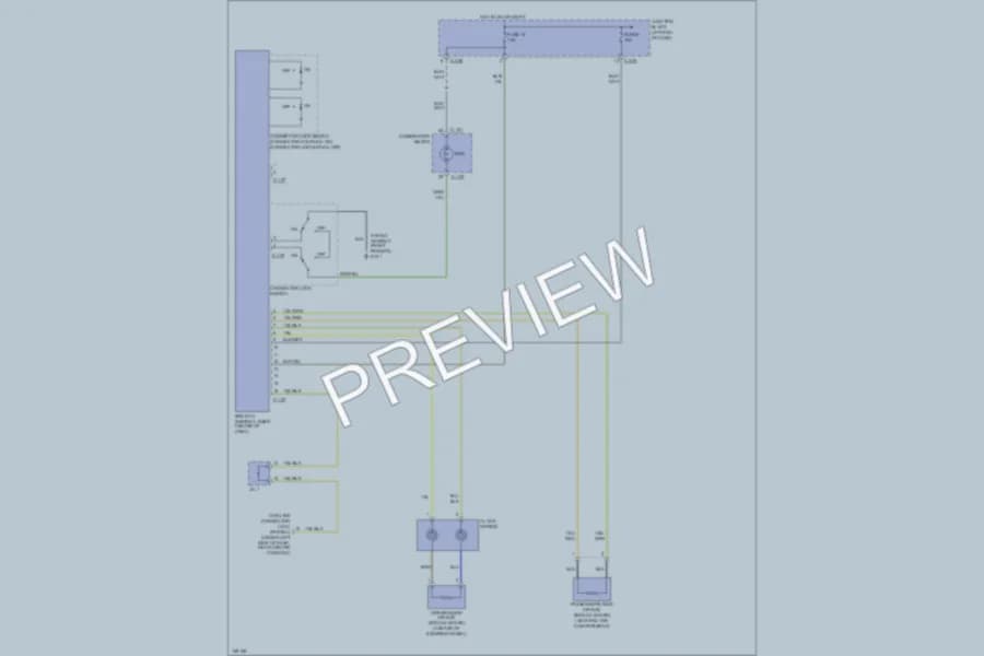 2001 Dodge 2D Coupe Supplemental Restraints wiring diagram preview with protected circuit layout