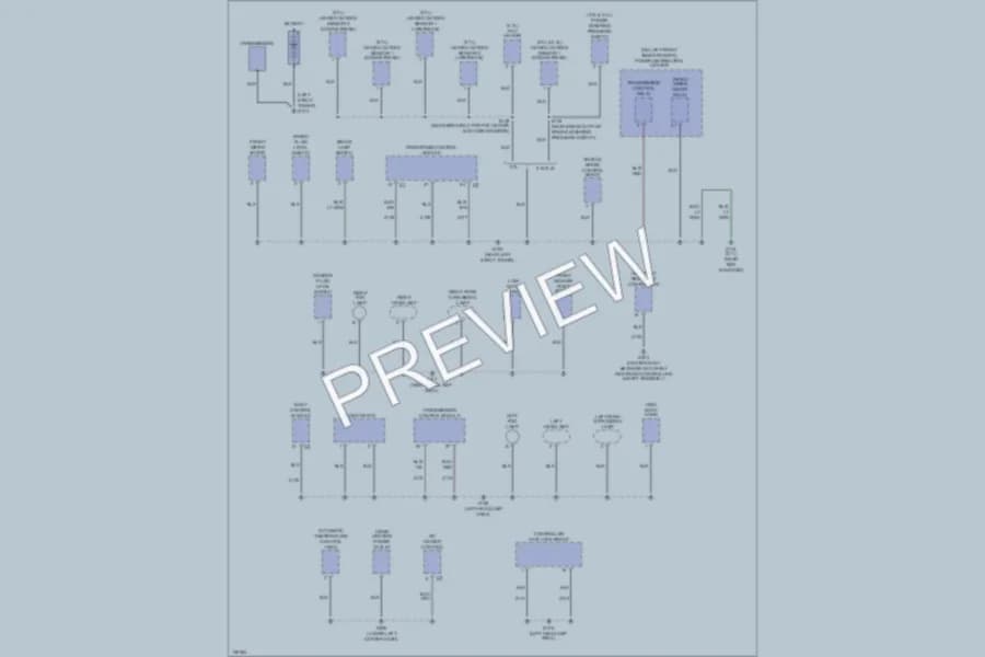 2001 Dodge 4D Sedan Ground Distribution wiring diagram preview with protected circuit layout