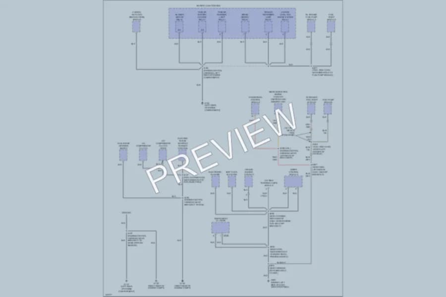 2001 Ford E350 Super Duty Ground Distribution wiring diagram preview with protected circuit layout