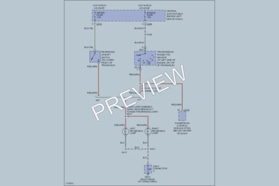 2001 Ford EscortZX2 Exterior Lights wiring diagram preview