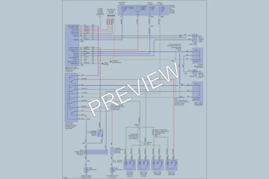 2001 Ford EscortZX2 Power Door Locks wiring diagram preview