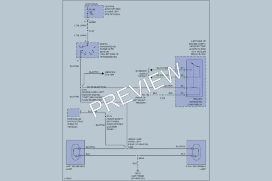 2001 Ford Excursion Exterior Lights wiring diagram preview