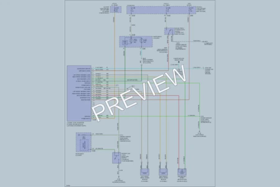 2001 Ford F150 Anti Lock Brakes wiring diagram preview with protected circuit layout