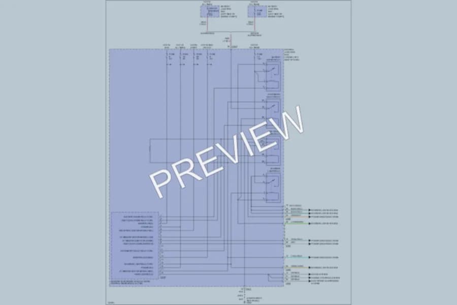 2001 Ford F150 Body Computer wiring diagram preview with protected circuit layout