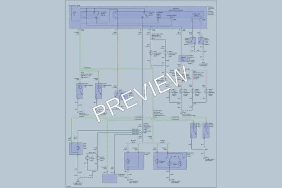 2001 Ford F150 Interior Lights wiring diagram preview with protected circuit layout