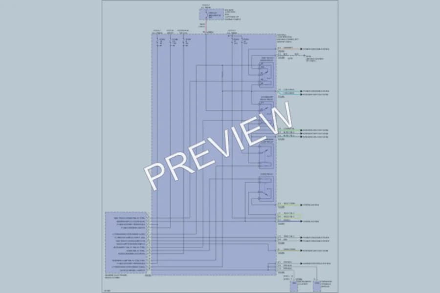 2001 Ford F250 Super Duty Body Control Modules wiring diagram preview with protected circuit layout