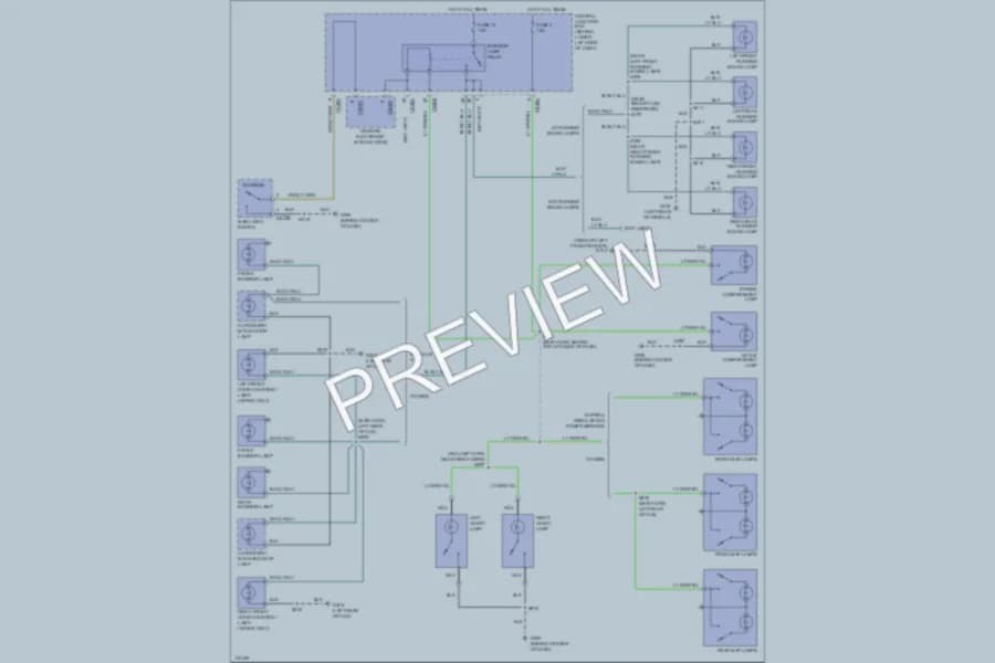 2001 Ford F450ChsCab Interior Lights wiring diagram preview