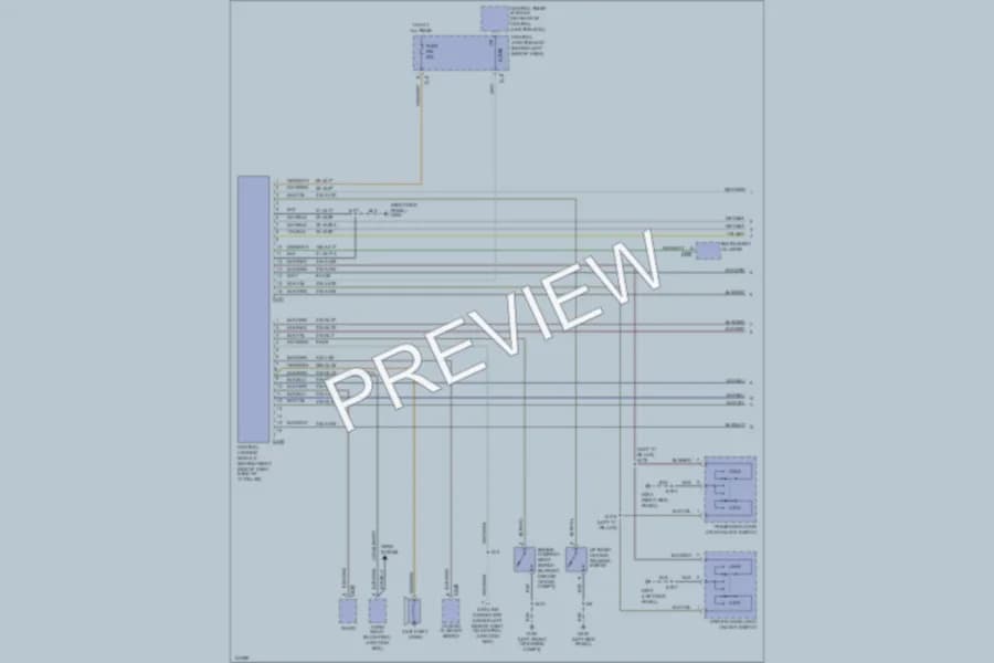 2001 Ford Focus Power Door Locks wiring diagram preview