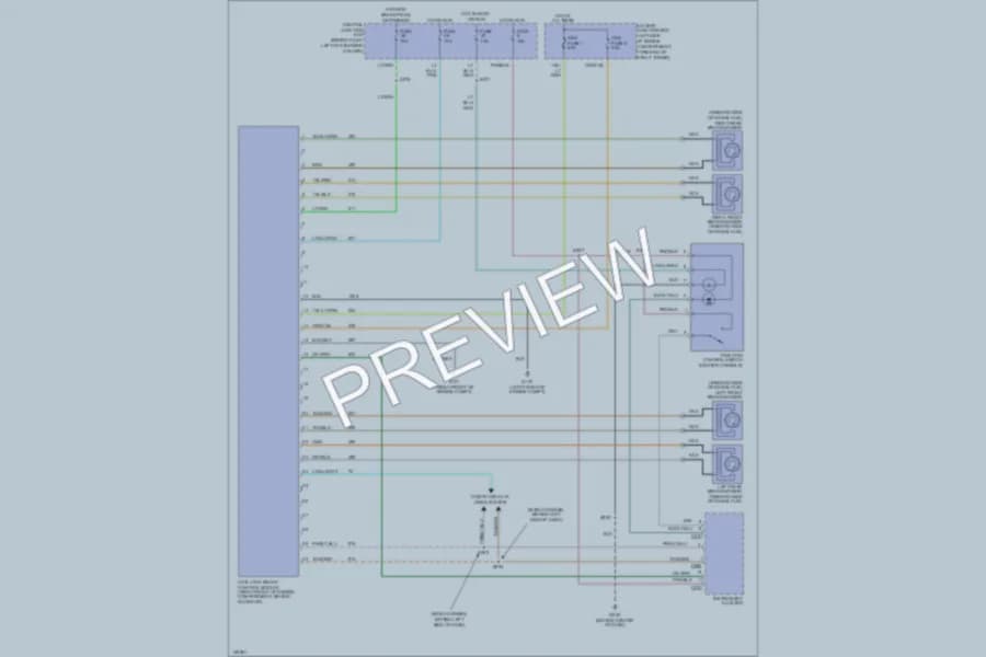 2001 Ford Mustang Anti Lock Brakes wiring diagram preview