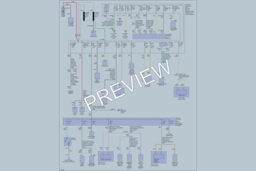 2001 Ford Mustang Power Distribution wiring diagram preview