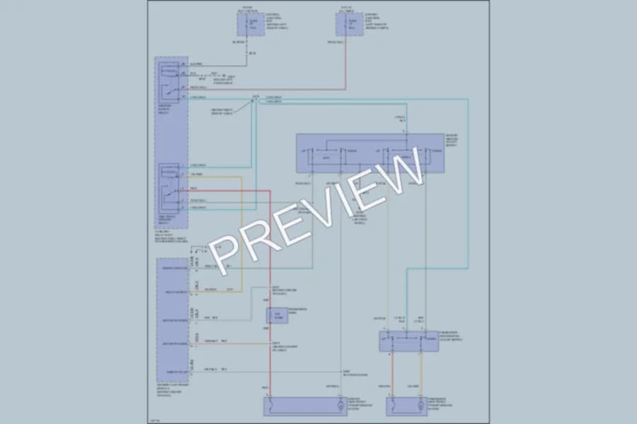 2001 Ford Ranger Power Windows wiring diagram preview