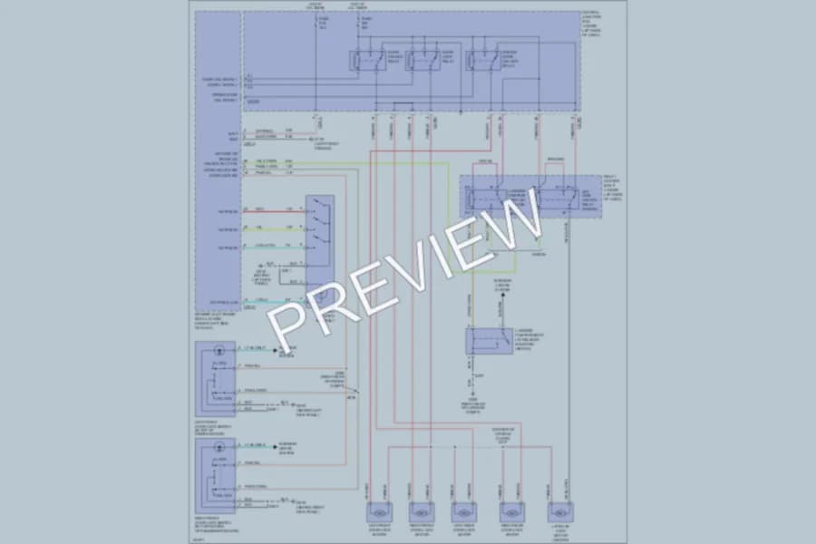 2001 Ford Taurus Power Door Locks wiring diagram preview