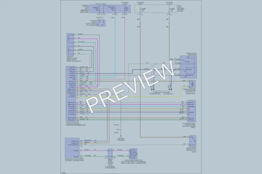 2001 GMC 2500 Hd Cruise Control wiring diagram preview with protected circuit layout