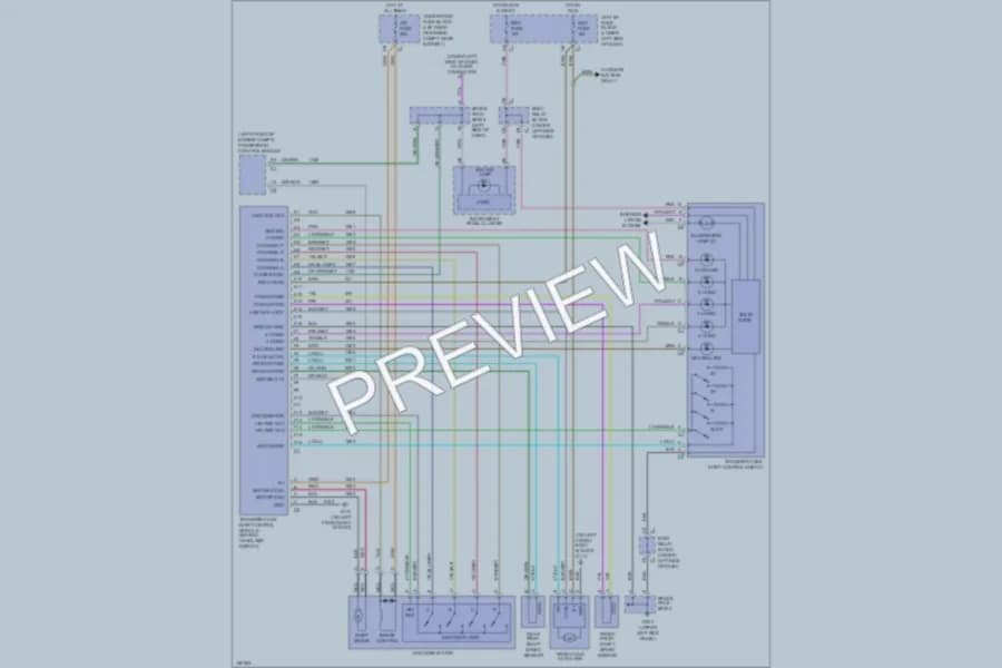 2001 GMC K2500 Transmission wiring diagram preview with protected circuit layout