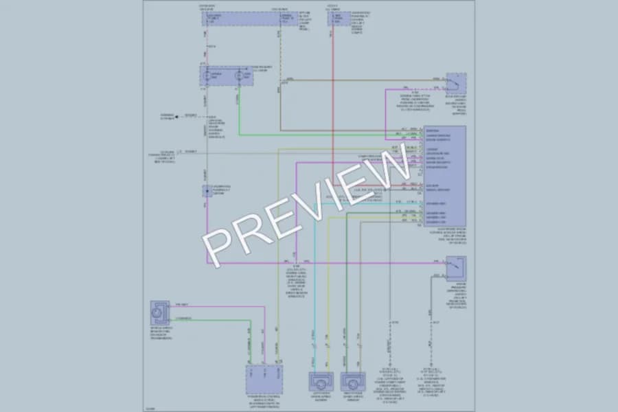 2001 GMC G1500 Anti Lock Brakes wiring diagram preview with protected circuit layout