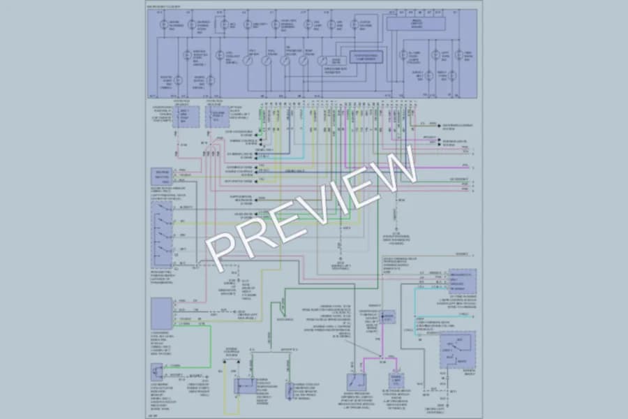 2001 GMC G2500 Instrument Cluster wiring diagram preview with protected circuit layout