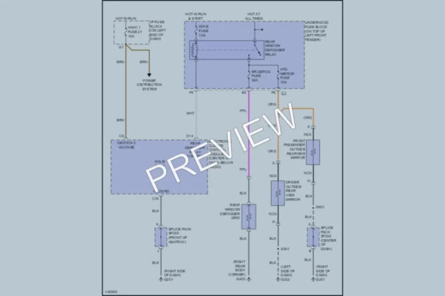 2001 GMC Jimmy Defoggers wiring diagram preview