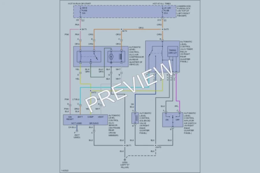 2001 GMC Jimmy Electronic Suspension wiring diagram preview