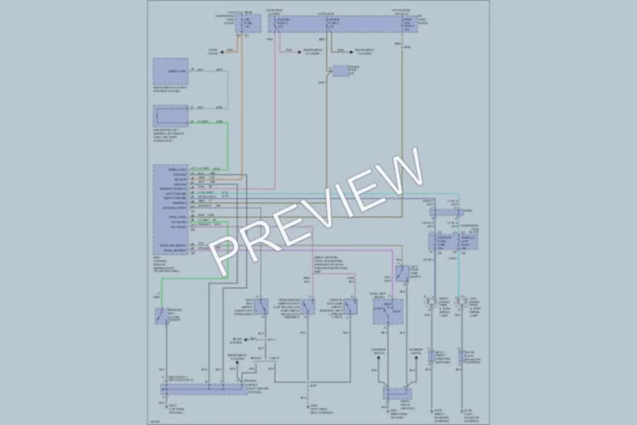 2001 GMC Jimmy Warning Systems wiring diagram preview