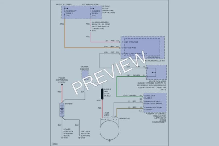 2001 GMC Safari Starting Charging wiring diagram preview