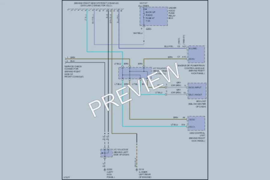 2001 Honda CRV Computer Data Lines wiring diagram preview
