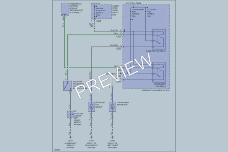 2001 Honda CRV Cooling Fan wiring diagram preview