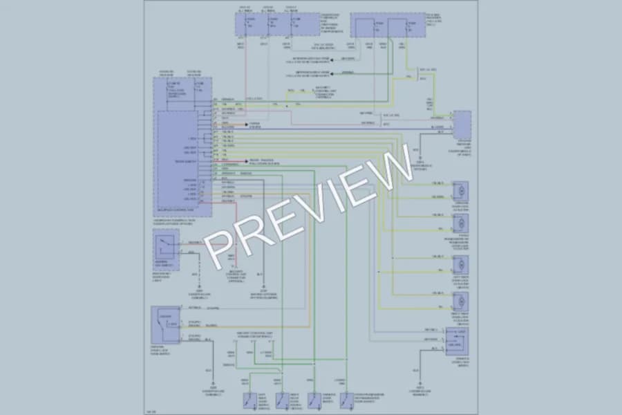 2001 Honda Civic Power Door Locks wiring diagram preview
