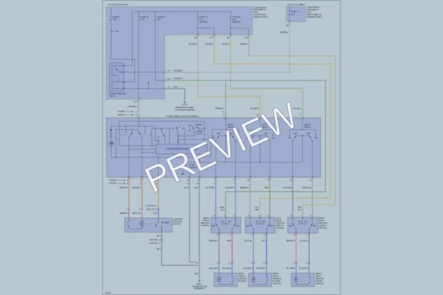 2001 Honda Civic Power Windows wiring diagram preview