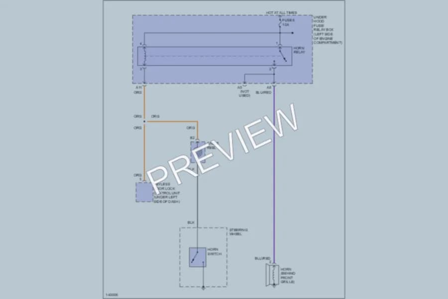 2001 Honda Insight Horn wiring diagram preview