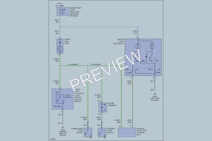 2001 Honda Insight Interior Lights wiring diagram preview