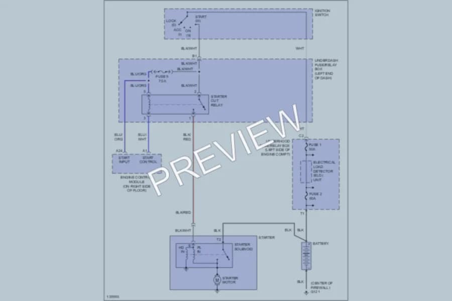 2001 Honda Insight Starting Charging wiring diagram preview