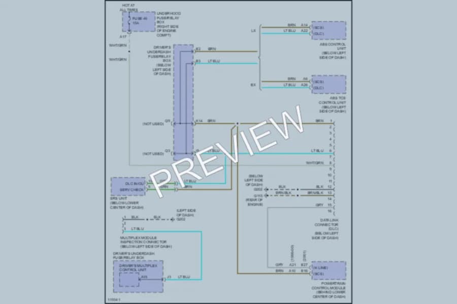 2001 Honda Odyssey Computer Data Lines wiring diagram preview