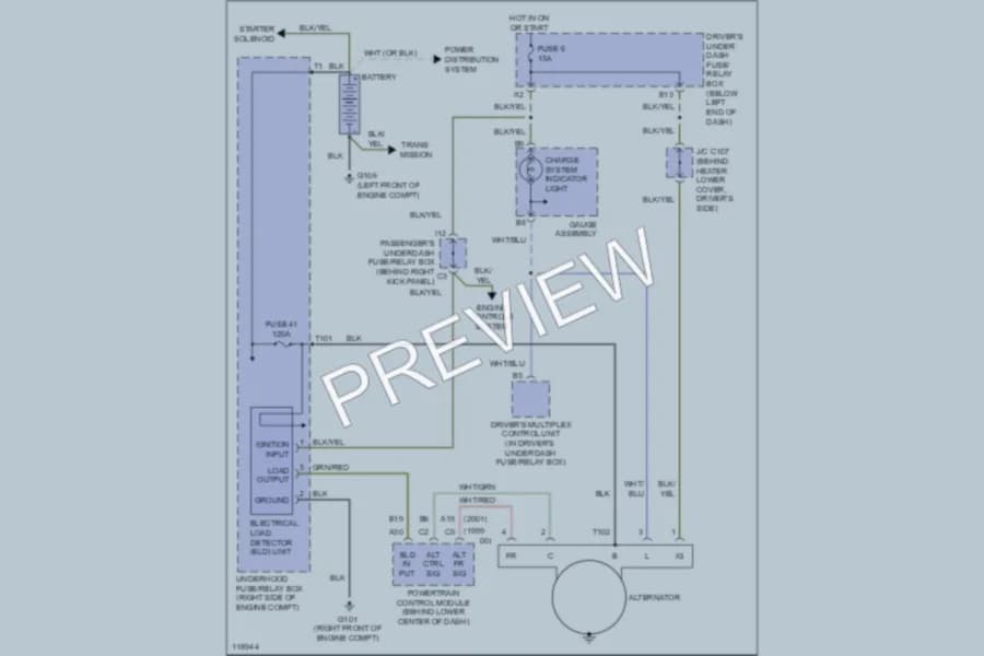 2001 Honda Odyssey Starting Charging wiring diagram preview