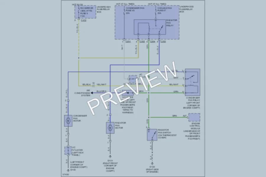 2001 Honda Prelude Cooling Fan wiring diagram preview