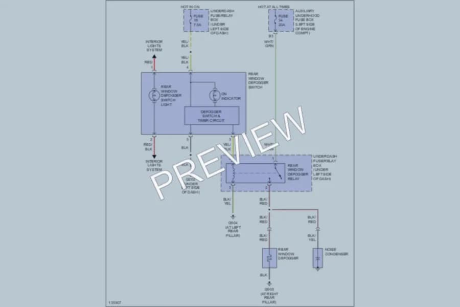 2001 Honda S2000 Defoggers wiring diagram preview