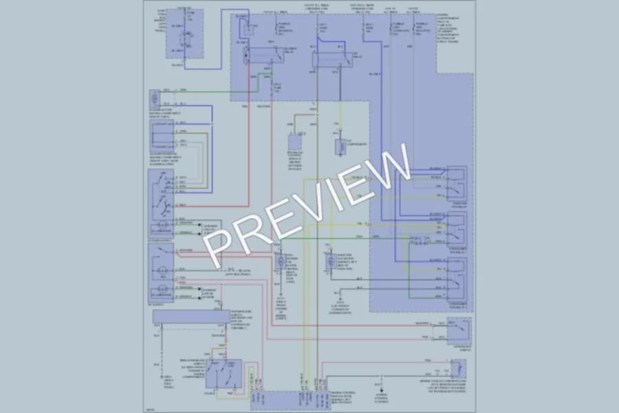 2001 Hyundai Accent Air Conditioning wiring diagram preview