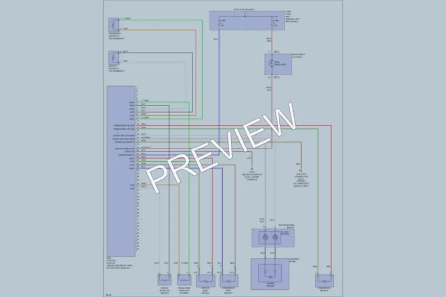 2001 Hyundai Accent Supplemental Restraints wiring diagram preview
