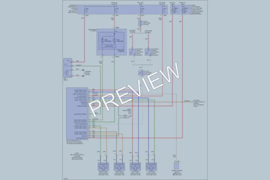 2001 Hyundai Elantra Anti Lock Brakes wiring diagram preview