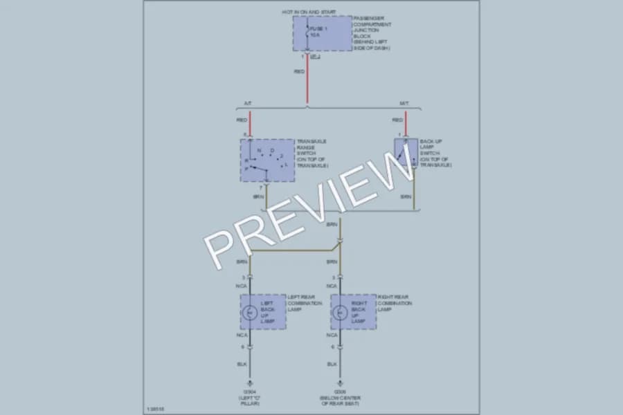 2001 Hyundai Elantra Exterior Lights wiring diagram preview
