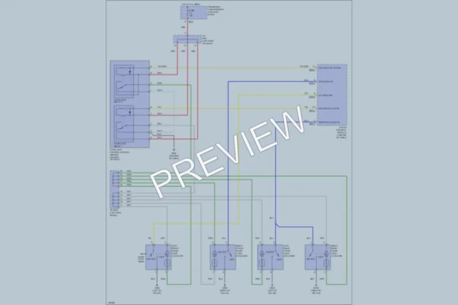 2001 Hyundai Elantra Power Door Locks wiring diagram preview