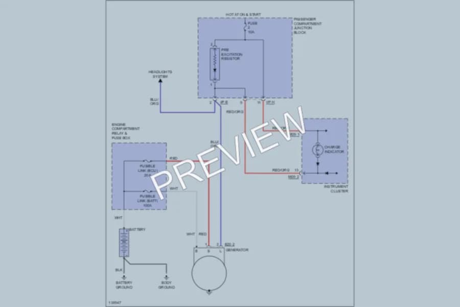 2001 Hyundai Elantra Starting Charging wiring diagram preview