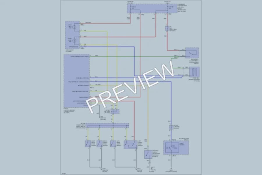 2001 Hyundai Elantra Warning Systems wiring diagram preview