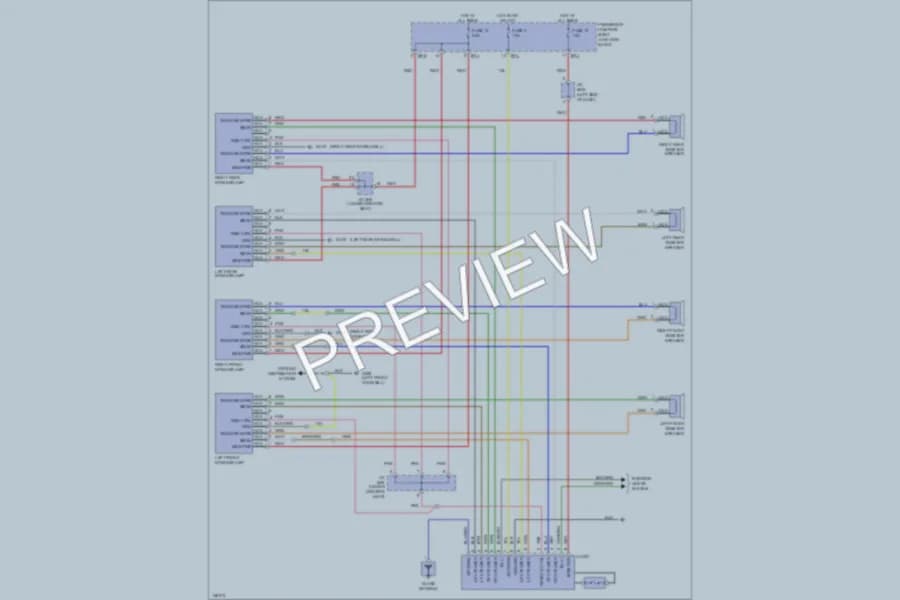 2001 Hyundai SantaFe Radio wiring diagram preview