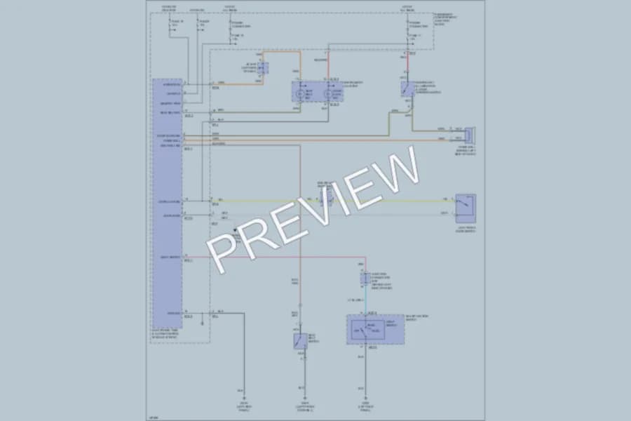 2001 Hyundai SantaFe Warning Systems wiring diagram preview
