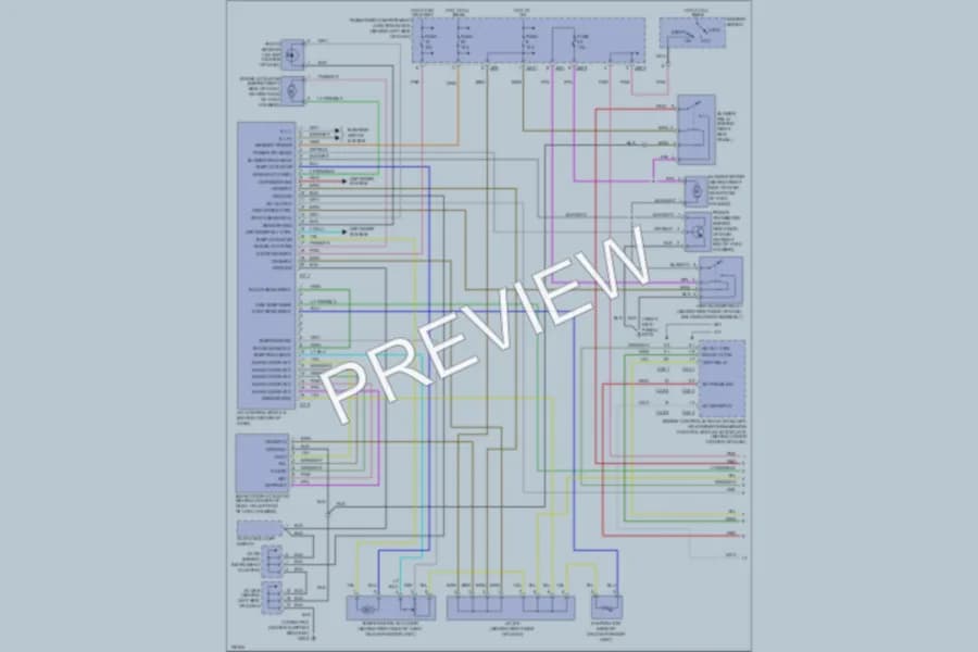 2001 Hyundai Sonata Air Conditioning wiring diagram preview