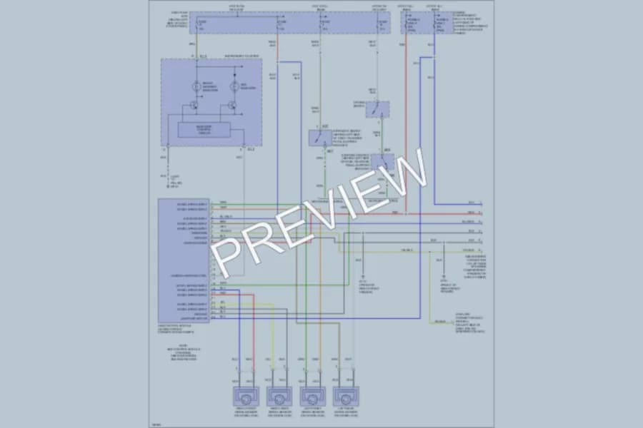 2001 Hyundai Tiburon Anti Lock Brakes wiring diagram preview