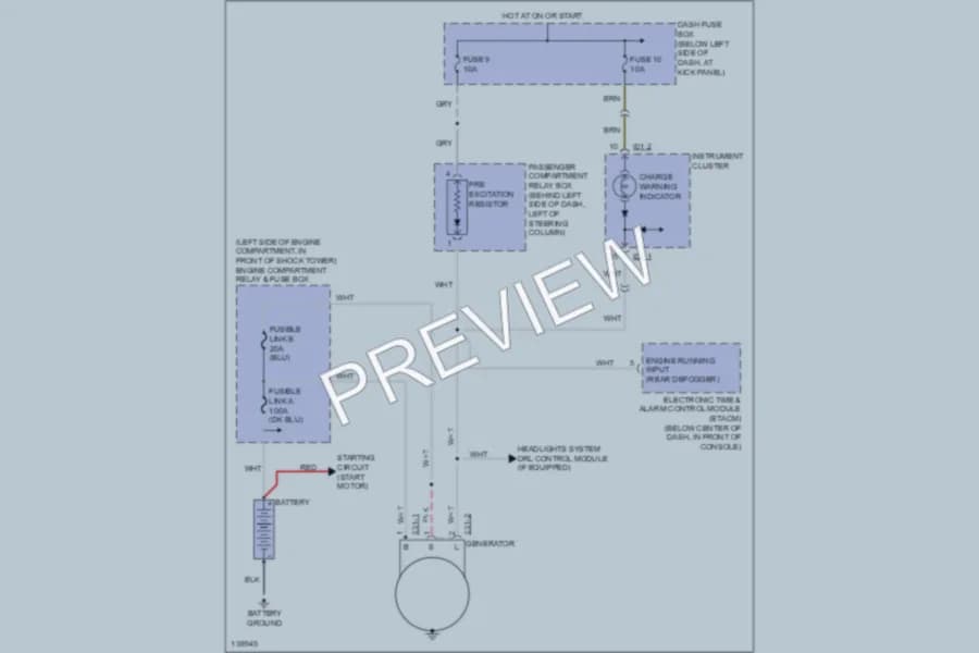 2001 Hyundai Tiburon Starting Charging wiring diagram preview