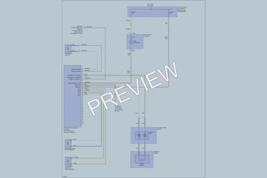 2001 Hyundai Tiburon Supplemental Restraints wiring diagram preview